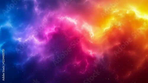 Abstract blurred background of rainbow sparkling light bulbs: holiday display