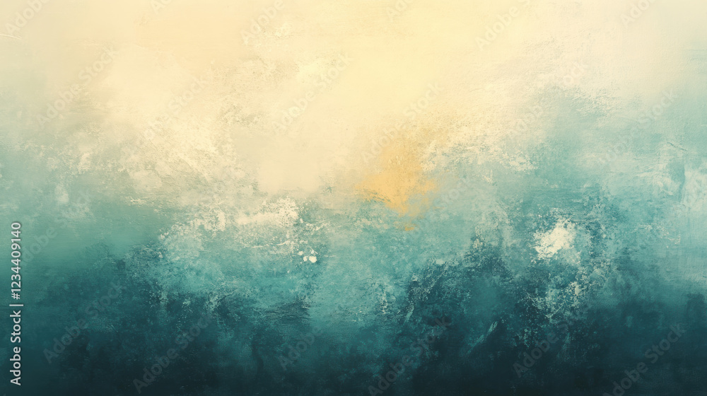 Obraz premium Abstract painting background blending yellow and blue colors
