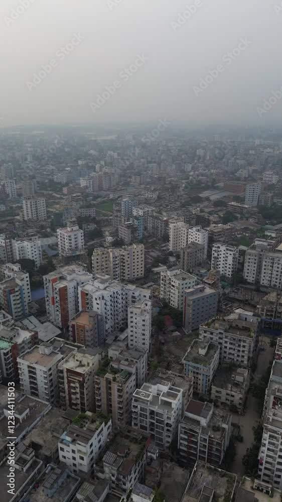 Cinematic Aerial of View Dhaka City. 4k, Drone flying above the Bangladesh city. Modern City high-rise skyscraper buildings in Dhaka City. Dhaka Life Building. Cinematic Aerial of View Dhaka City. 4k, Drone flying above the Bangladesh city. Modern City high-rise skyscraper buildings in Dhaka City. Dhaka Life Building.
