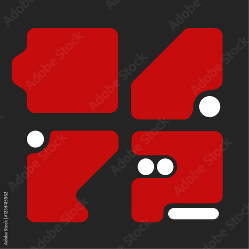 Abstract Geometric Composition Shapes