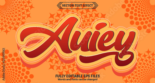 Auiey typography premium editable text effect style