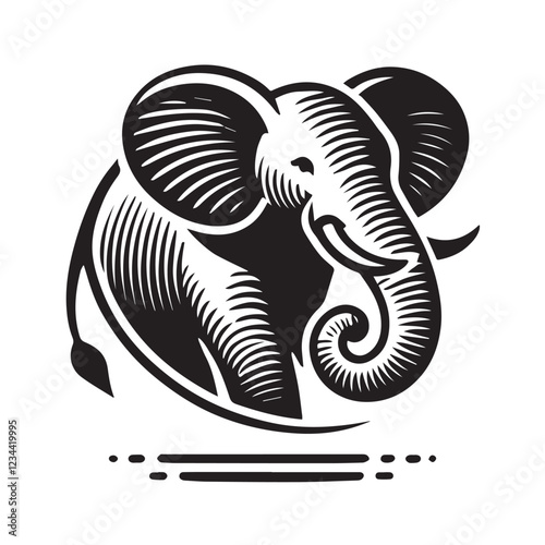 Wallpaper Mural Black and White Elephant Silhouette Design Torontodigital.ca