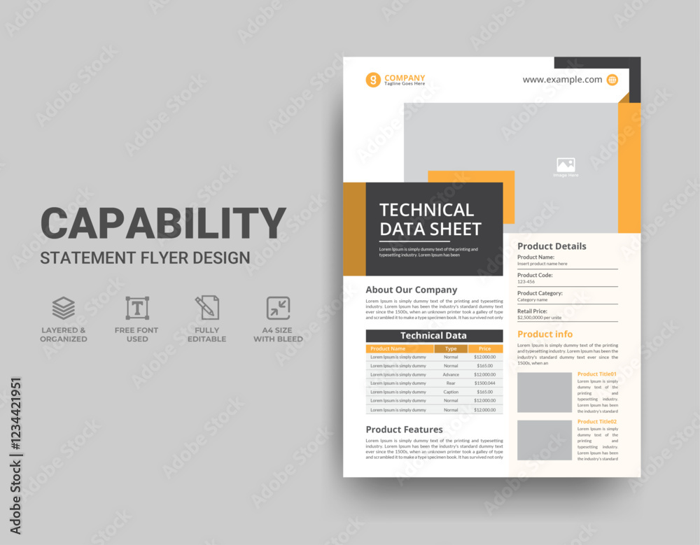 Poster Capability Statement Template Design – Wall Art | UkPosters