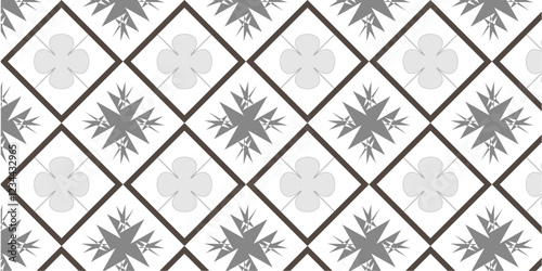 geometric gray wallpaper or bed linen upholstery pattern