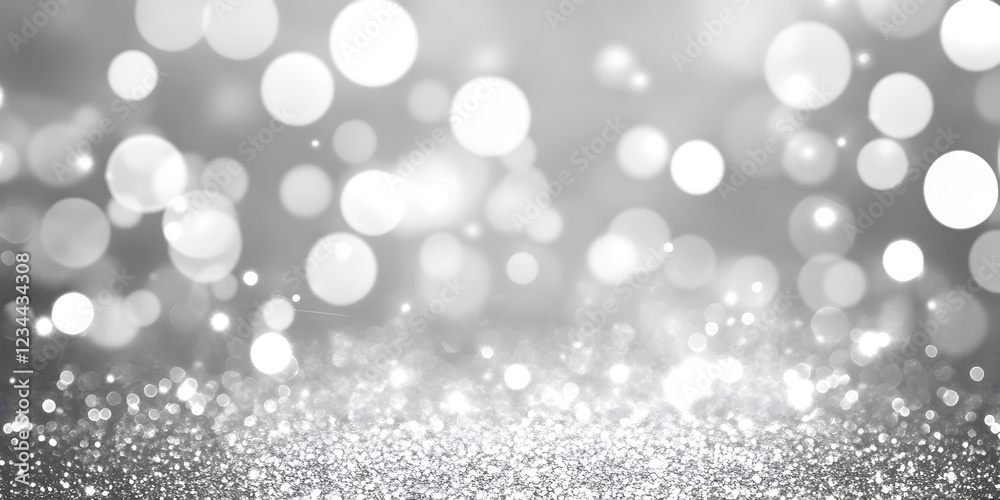 Abstract silver glitter bokeh background theme Abstract silver glitter bokeh background theme