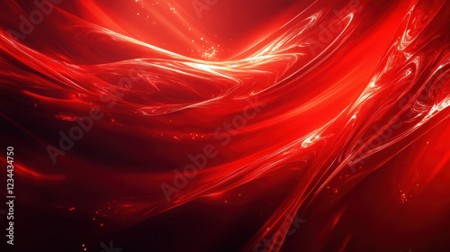Red abstract background flowing like a river of energy