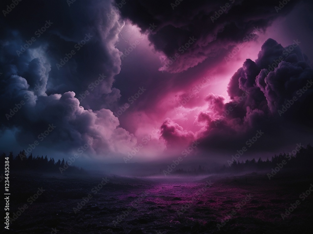 Naklejka premium Cloud against a Plain Coloured Background. Modern Abstract Smoke Wallpaper. Cloud Computing Concept.