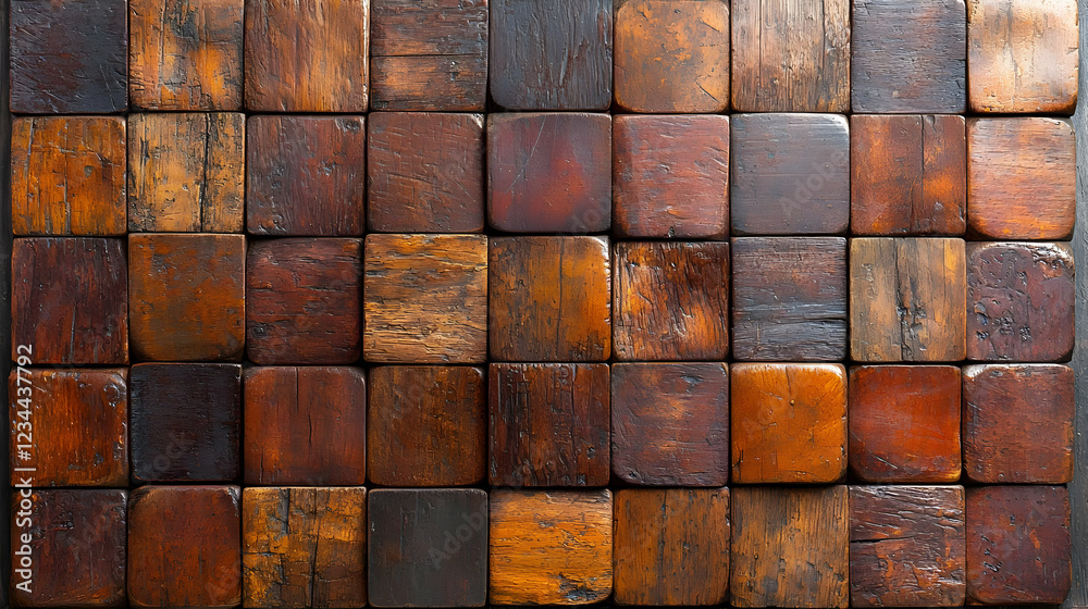 Rustic wood cube wall texture background (1) Rustic wood cube wall texture background (1)