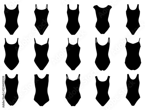 LEOTARD SILHOUETTE ON WHITE BACKGROUND