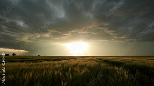 Thunderstorm Over the Prairie: Nature’s Power Unleashed photo