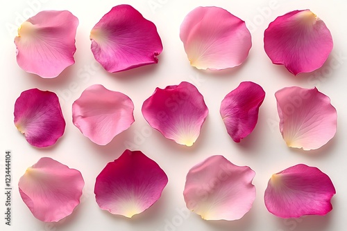 Wallpaper Mural pink rose petals on white background
 Torontodigital.ca