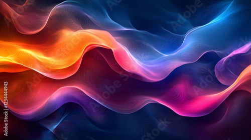 Wallpaper Mural Abstract Colorful Waves in Motion, Displaying Vibrant Gradients Flowing Together Creating a Mesmerizing Background for Various Creative Projects Torontodigital.ca