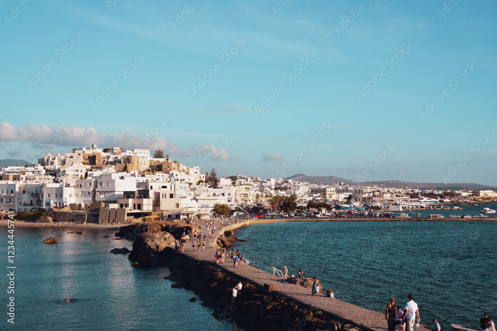 Fototapeta premium view of the town Naxos