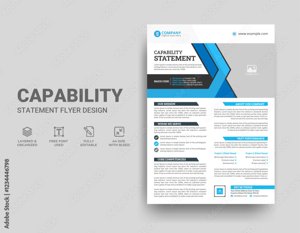 Obraz premium Capability Statement Template Design