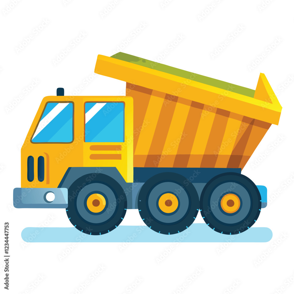 Dump Truck, Heavy Mining Truck – Vector Illustration Dump Truck, Heavy Mining Truck – Vector Illustration
