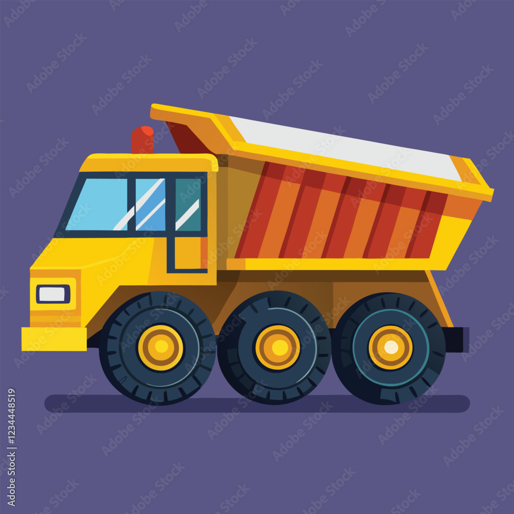 Dump Truck, Heavy Mining Truck – Vector Illustration Dump Truck, Heavy Mining Truck – Vector Illustration