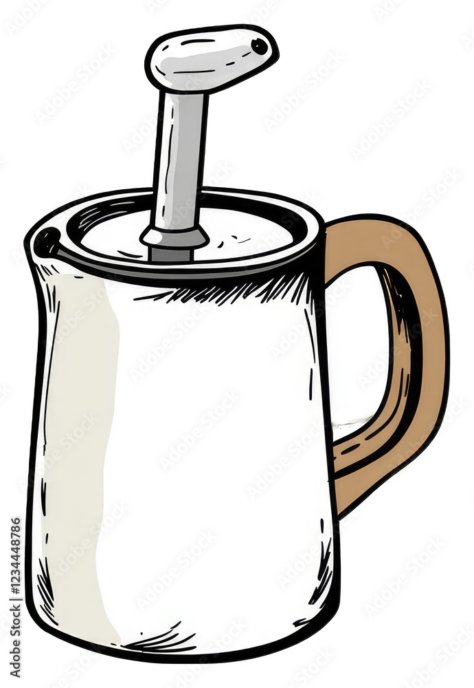 A Creamer Pitcher with a Dispenser Top A Creamer Pitcher with a Dispenser Top