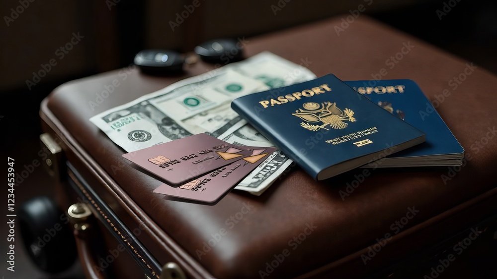 A businessman's hand and a suitcase of money. A businessman's hand and a suitcase of money.