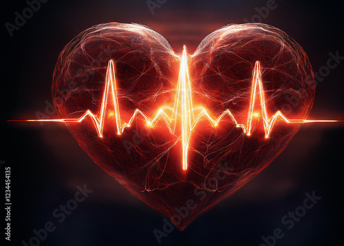 a heart made of heartbeat