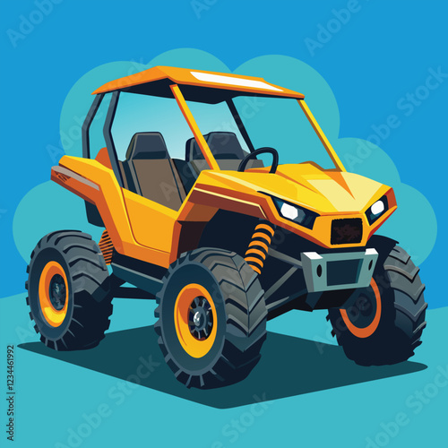 UTV - ATV Buggy   Vehicle Vector Illustration