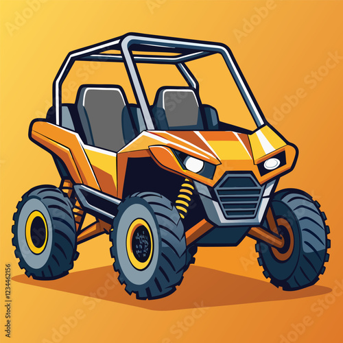 UTV - ATV Buggy   Vehicle Vector Illustration