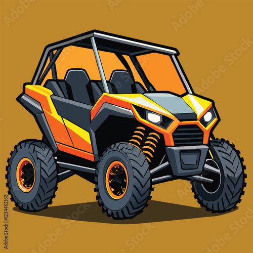 UTV - ATV Buggy   Vehicle Vector Illustration