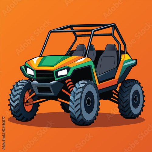 UTV - ATV Buggy   Vehicle Vector Illustration