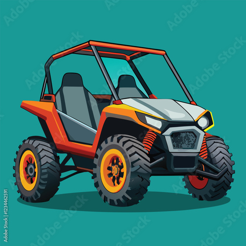 UTV - ATV Buggy   Vehicle Vector Illustration