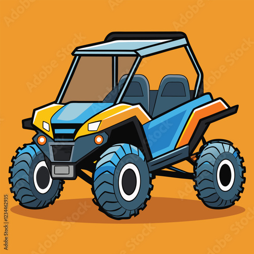 UTV - ATV Buggy   Vehicle Vector Illustration