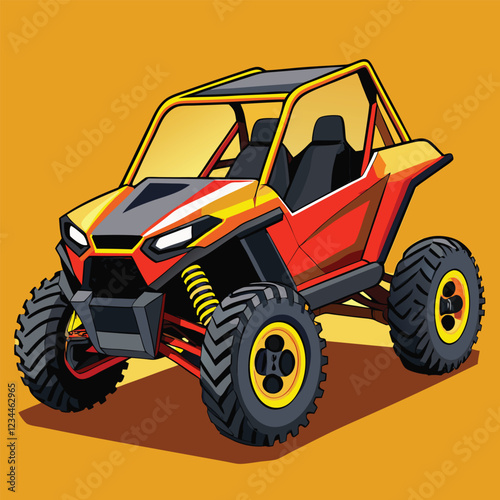 UTV - ATV Buggy   Vehicle Vector Illustration