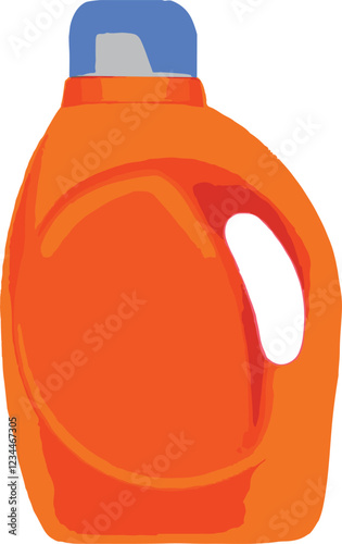 yellow Plastic bottle vector illustration