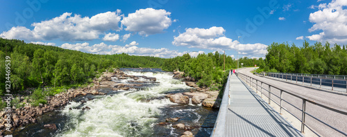Skoltefossen Wasserfall in Nordnorwegen