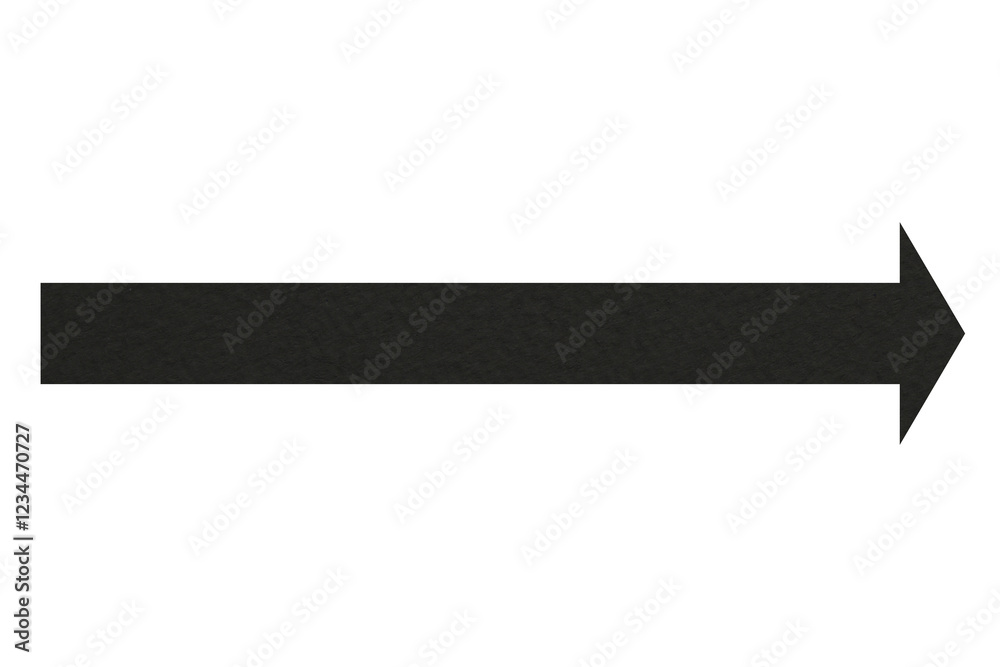 Arrow with texture of black paper isolated on white Arrow with texture of black paper isolated on white