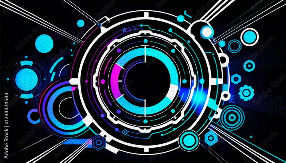 Abstract technology background. . Oil paint illustration. Abstract technology background. . Oil paint illustration.