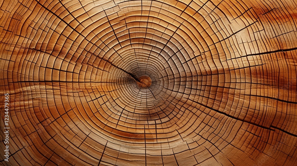 Close-Up View of Tree Rings Displaying Natural Patterns and Textures with Intricate Details in Wooden Surface Close-Up View of Tree Rings Displaying Natural Patterns and Textures with Intricate Details in Wooden Surface