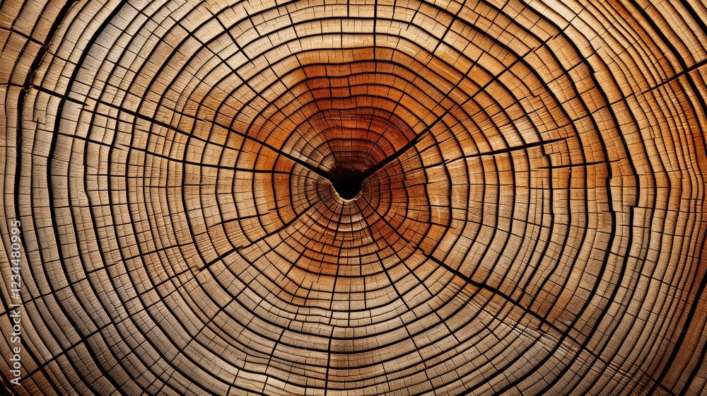 Close-Up Top View of Tree Rings Displaying Intricate Patterns and Natural Textures Showcasing the Beauty of Nature's Growth Over Time Close-Up Top View of Tree Rings Displaying Intricate Patterns and Natural Textures Showcasing the Beauty of Nature's Growth Over Time