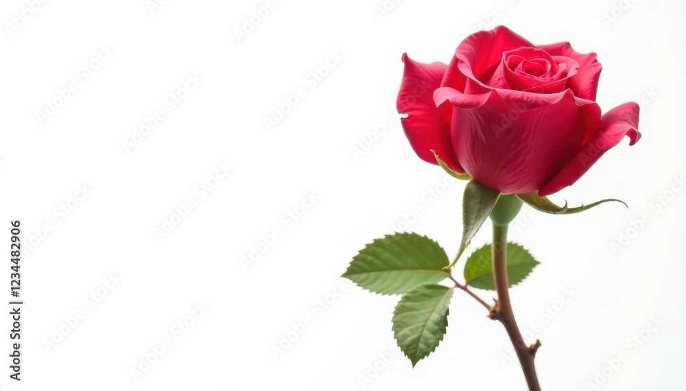 Single rose thorn isolated against a white background, botanical, detail Single rose thorn isolated against a white background, botanical, detail
