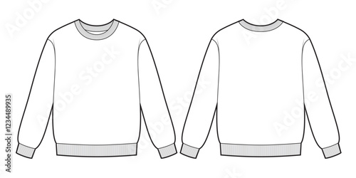Oversized sweatshirt unisex front and back view