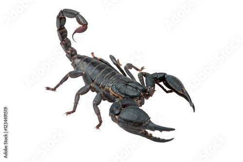 Emperor scorpion heterometrus laoticus isolated on transparent background photo