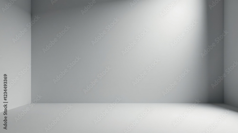 Empty Room Corner with Subtle Light Illumination and Blank Walls, Ideal for Mockups and Presentations Empty Room Corner with Subtle Light Illumination and Blank Walls, Ideal for Mockups and Presentations