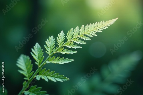 A delicate silver fern frond sways gently in the soft breeze, breezy scenes, natural wonders