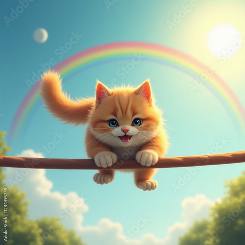 猫のさかあがり photo
