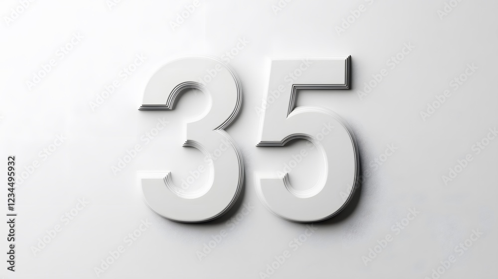 35. A blank white background with the number 35 in a modern, clean style 35. A blank white background with the number 35 in a modern, clean style