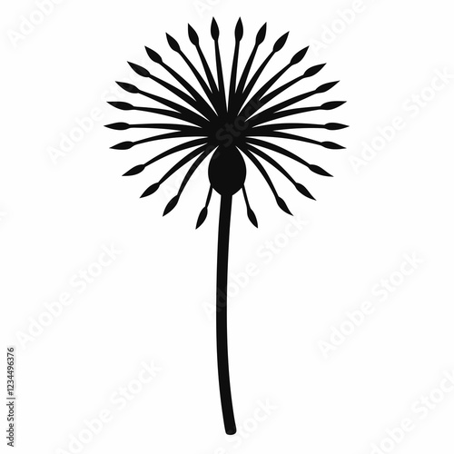 Artistic Salsify Silhouette Vector Illustration