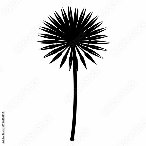 Artistic Salsify Silhouette Vector Illustration