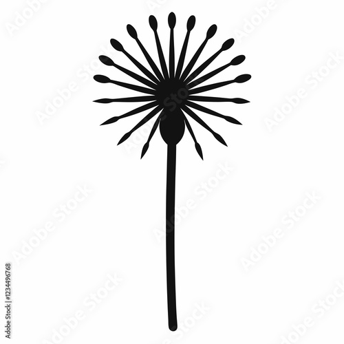 Artistic Salsify Silhouette Vector Illustration