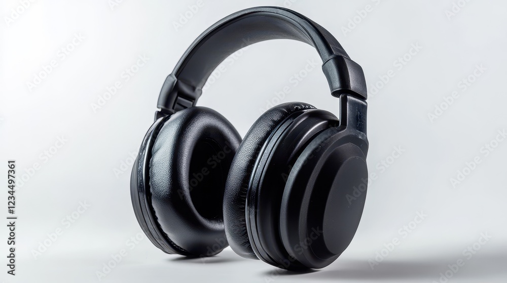 Stylish Black Headphones with Modern Design Stylish Black Headphones with Modern Design