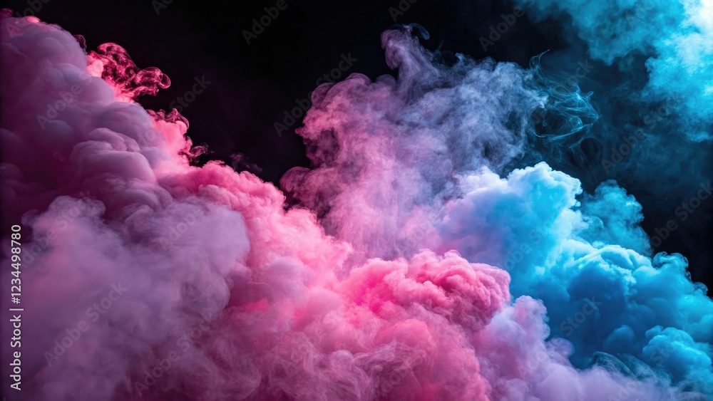 clouds of pink and blue neon colorful smoke background, pastel hues, shimmering haze clouds of pink and blue neon colorful smoke background, pastel hues, shimmering haze