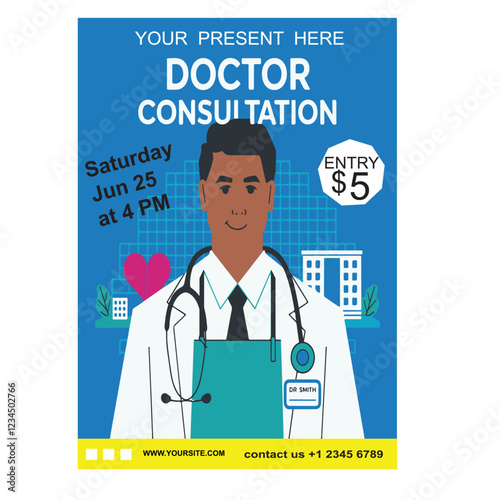 the best doctor flyer, poster, leaflet, banner 
