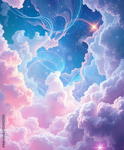 Cosmic Dreamscape: Vibrant Nebula Clouds in Outer Space